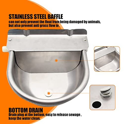 Automatic Livestock Water Bowl Float Valve Self-Filling Dog Goat Chicken