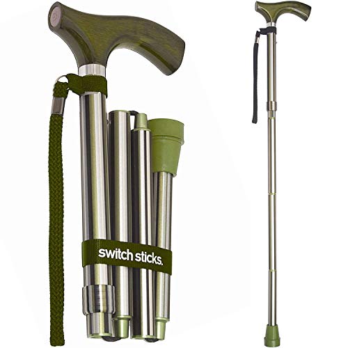 Switch Sticks Folding Walking Cane For Women & Men - color: Huntington