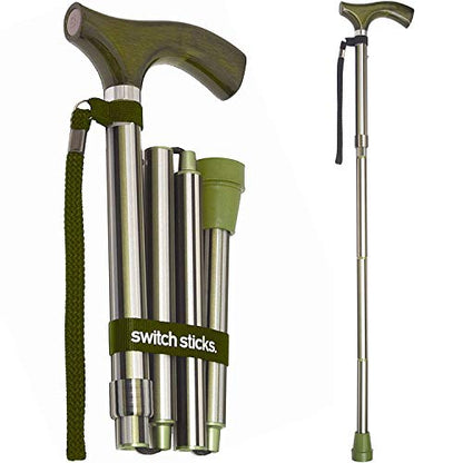 Switch Sticks Folding Walking Cane For Women & Men - color: Huntington
