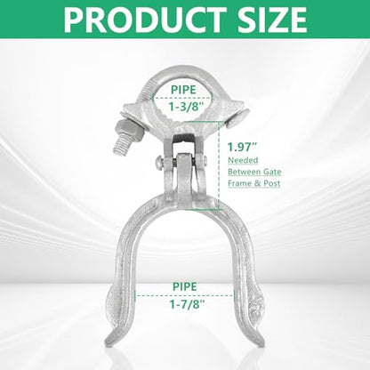 1-3/8" x 1-7/8" (2") Chain Link Fence Gate Fork Latch - size: 1-3/8" x 1-7/8" (2")