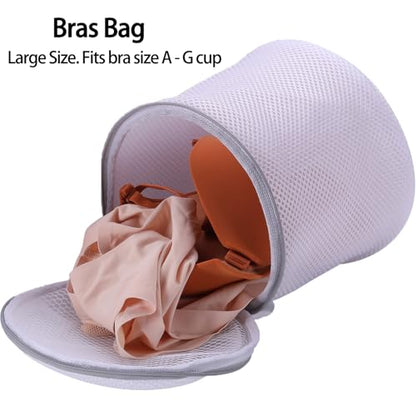 Bra Washing Bag for Laundry, Lingerie Bag for Washing Delicates, 8", 2Pcs - size: 2L(8x8x8")