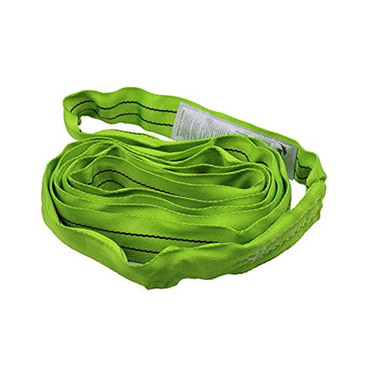 Green Polyester Endless Round Sling Heavy Duty Poly Lifting Sling 5300lbs Vertical Capacity, 6 Feet Length, Pack of 4 - size: 4 Pack