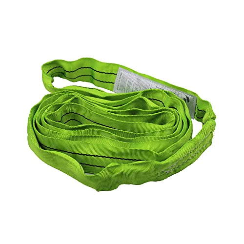Green Polyester Endless Round Sling Rigging Lifting Straps, 6 Feet Length, 5,300 lb. Vertical Capacity, 10,600 lbs Basket - color: 02 Green - Vertical Capacity 5300LBS, size: 6ft