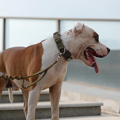 EXCELLENT ELITE SPANKER Tactical Nylon Padded Medium Dog Collar Adjustable - color: Coyote Brown, size: M-(15.4"-19.3")