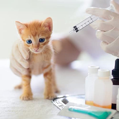 Jutom Puppy Feeding Tube Kit, 5 Pack 8 FR Tube and 5 Pack Kitten Syringe