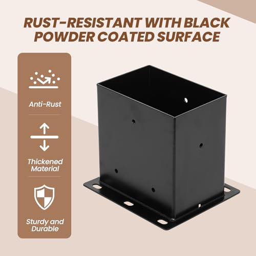 4 x 6 Post Base 4 PCS, (Inner Size 3.6x5.6) Post Brackets