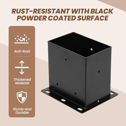 4 x 6 Post Base 4 PCS, (Inner Size 3.6x5.6) Post Brackets