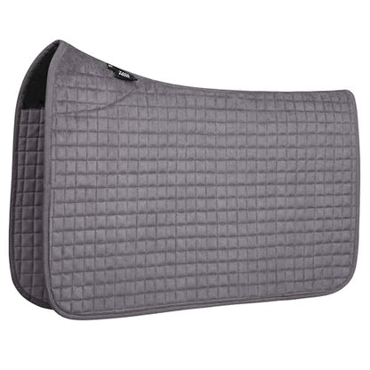 Tackmore All-Purpose Square Quilted Western Saddle Pad, Horse Saddle Pad - color: Light Grey
