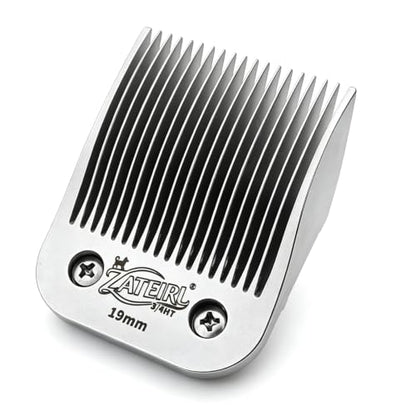 Size 3/4HT Detachable Pet Grooming Clipper Blade with Ceramic Cutter, 19mm 3/4 Inch Cut Length, Silver, Compatible with Andis, Oster A5, Wahl KM10, 1 Pack - color: Silver, size: 3/4HT 19mm