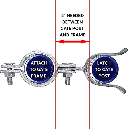 1-3/8" x 2-7/8" Chain Link Fence Gate Fork Latch - Fence Gate Latch - Galvanized Fence Gate Latch with Hole for Padlock - size: 1-3/8" x 2-7/8"