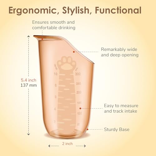 Maymom Nosey Cup 10oz (300mL) Cut-out Design for Easy Drinking without Head Tilt, Ideal for Dysphagia, Elder, Kids - size: 300mL