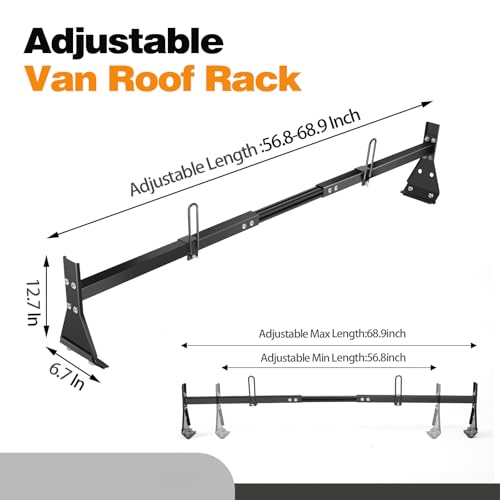Colinktool Universal Van Ladder Roof Racks, Adjustable Van Roof Ladder Rack