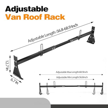 Colinktool Universal Van Ladder Roof Racks, Adjustable Van Roof Ladder Rack