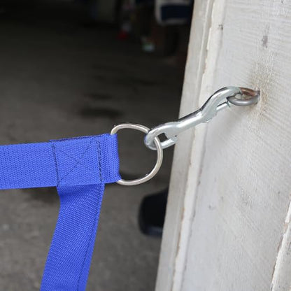Country Pride Barn Door Guards, Heavyweight 2-Inch Polypropylene Webbing, Adjustable Length, Stainless Steel D-Ring Ends, Open-End Snaps, Stall Safety and Ventilation (10', Red) - color: Red, size: 10'