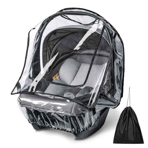 bemece Infant Car Seat Rain Cover with Air Vents and Access Window