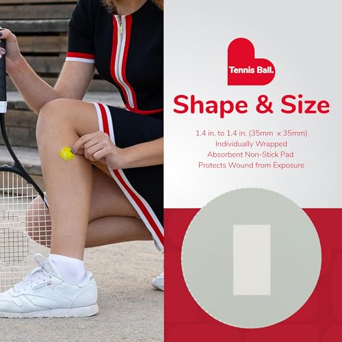 BioSwiss Bandages, Tennis Ball Shaped Self Adhesive Bandage Set, Latex Free, Sterile Wound Care, 50 Count - size: 50-Count Box, style: Tennis