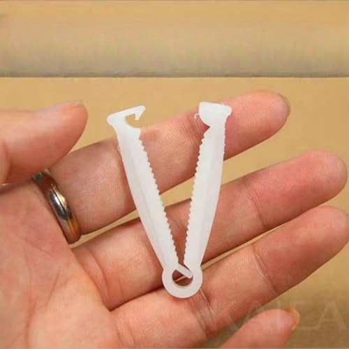 50 pcs Disposable Umbilical Cord Clamp Birth Hemostatic Materials for Piglets Clamp for Cord for Animal Production Home Birth Supplies kit White whelping Box, NDF-jj01