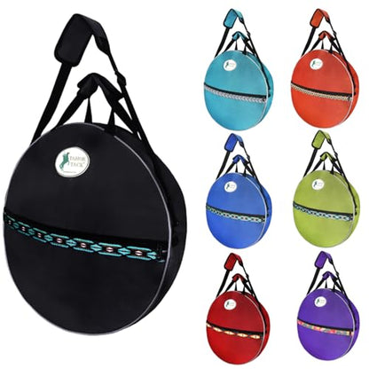 Horse and Calf Roping 3 Ropes Carry Bag Custom Designed with Reflective and Overlay Trims by Tahoe Tack - color: Black