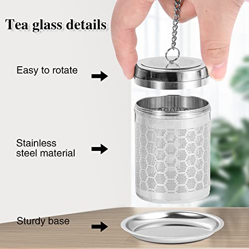 2 Pack Tea Infusers For Loose Tea, Stainless Steel With Lid - size: Large and Small sizes