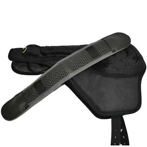 Intrepid International Comfort Plus Western Bareback Saddle, Anti-Slip Horse Saddle Pad, Bareback Pad w/Girth, Trail & Leisurely Riding, Horse Saddle Pads - color: Black