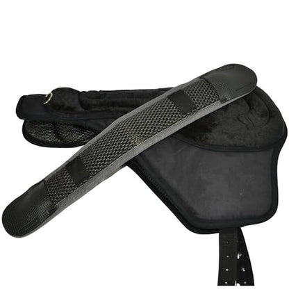 Intrepid International Comfort Plus Western Bareback Saddle, Anti-Slip Horse Saddle Pad, Bareback Pad w/Girth, Trail & Leisurely Riding, Horse Saddle Pads - color: Black