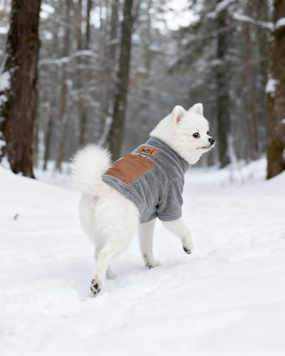 MYI Winter Heated Dog Electric Warm Coat Clothes for Small Medium Large Dogs Outside/Inside Cold Weather Jacket pet Vest Gray-L(NOT Included Batteries) - color: Gray, size: Large(Back length 11.8 Inch)