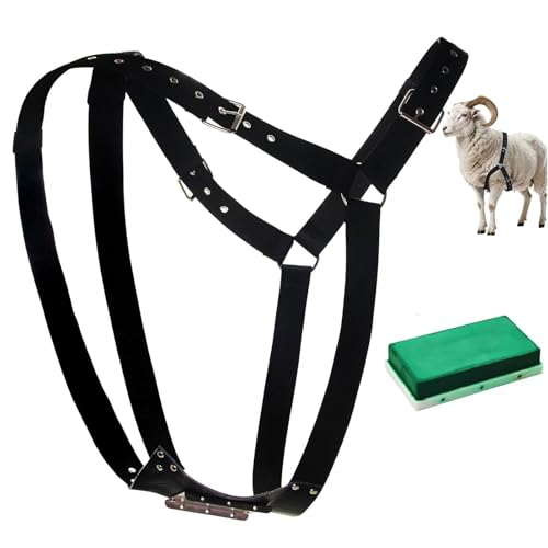 Ram Breeding Marking Harness &1 Marking Crayon for Goat Sheep,Green