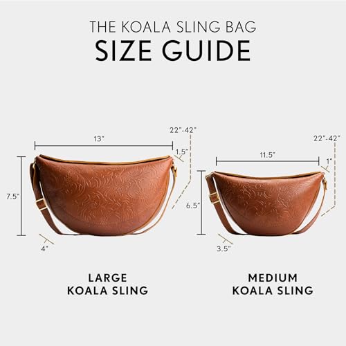 Portland Leather Goods Koala Sling Bag - Adjustable Full-Grain Leather - color: Meadow, size: Small