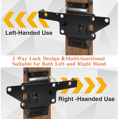 Self Closing Gate Hinge and Latch Kit for Vinyl & Wood Fence Gates, Heavy Duty Gate Hardware Kit with Self Locking Latch, Adjustable Hinges, Installation Screws Included, 2 Latches & 4 Hinges - size: 3.9'4'(L)x