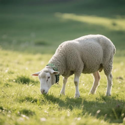 Cattle Collar Adjustable Sheep Neck Strap Thick Canvas Four-Layer Nylon Thickened Collar with 2-Rows Metal Buckle and Ring Metal Buckle Traction Chain for Farm Animals Pets (37"~53.1") - size: 37"~53.1"