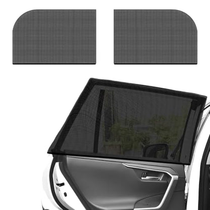 2 PCS Car Window Shades, Double-Layer Automotive Rear Side Window Sunshade Blocks UV Rays & Sun Glare, Breathable Mesh Screen Stretch Sun Protection Cover for Most SUVs - color: SUV Rear, 2 PCS