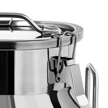 40L/10.57gal Milk Can 201 Stainless Steel Seamless Milk Jug Milk Pail, Anti-Leak Liquid Storage Container with Tight Lid and Handle - size: 40L