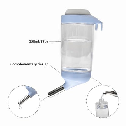 SANGLE SOPFFY Rabbit hay Feeder Small Animal Feeding Set with 350ml Water Bottle, Hay Rack for Guinea Pigs, Chinchillas - color: black-4