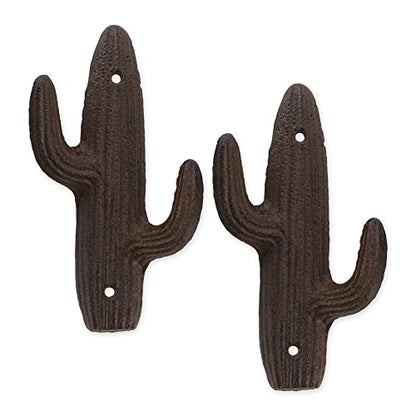 DII Cast Iron Decorative Wall Hook Set, Cactus, 2 Count - size: Cactus