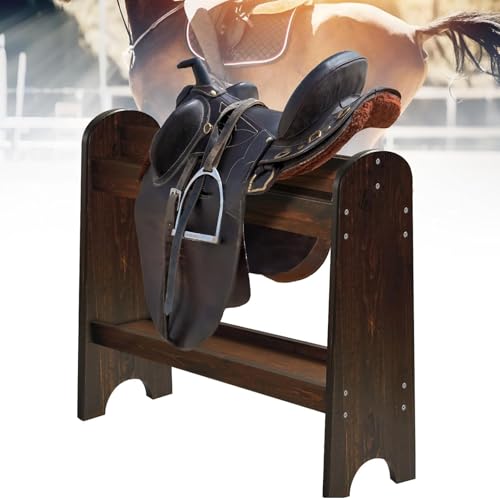 Wood Saddle Rack,Pine Saddle Stand Western & English Saddle Rack for Horse Tack Organizers,Suitable for Displaying Trophy Saddles - style: Wood-1pcs