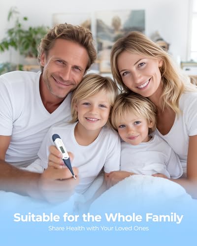 femometer Oral Thermometer for Adults and Kids, Flexible Tip