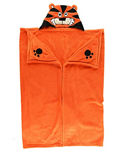Lazy One Wearable Hooded Blanket for Kids, Animal Hooded Blanket (Tiger) - color: Tiger Blanket Hooded Blanket