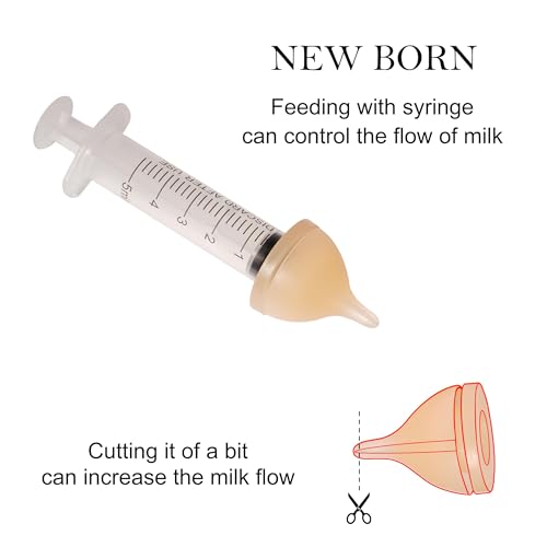 Doggiema Kittens Feeder Bottle,Silicone Feeding Nipple and Syringes - size: 60ml Bottle Set (kittens/Toy Puppy)