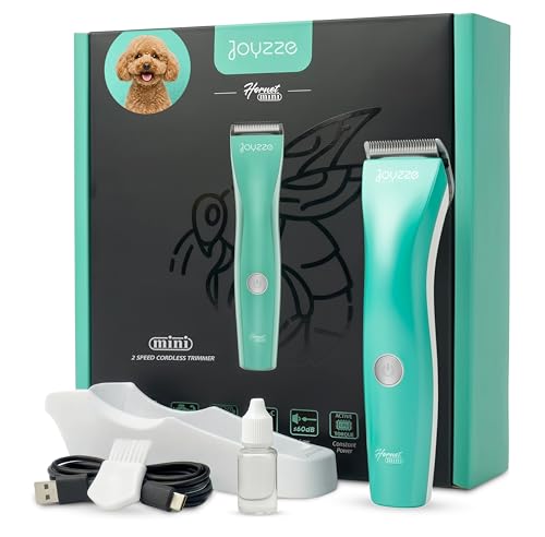 Hornet Mini Cordless Dog Trimmer - Paw & Face Grooming, Teal - color: Hornet Mini Teal