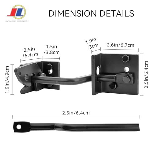 Gravity Gate Latch, Self-Locking, Heavy Duty, Black - size: Heavy Gravity
