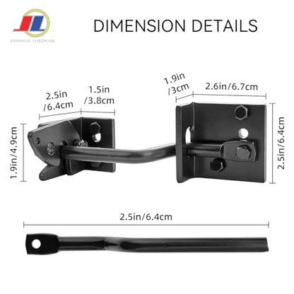 Gravity Gate Latch, Self-Locking, Heavy Duty, Black - size: Heavy Gravity