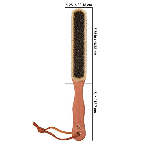 REDECKER Natural Pig Bristle Cashmere Brush with Oiled Pearwood Handle, 10-3/8 inches, Two Layers of Cashmere Brush to Remove Pilling, Made in Germany - Kent Clothes Brush