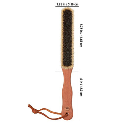 REDECKER Natural Pig Bristle Cashmere Brush with Oiled Pearwood Handle, 10-3/8 inches, Two Layers of Cashmere Brush to Remove Pilling, Made in Germany - Kent Clothes Brush