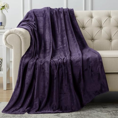 Utopia Bedding Ultra Soft Fleece Bed Blanket Throw Size Purple (50x60 Inch) - color: Purple, size: Throw (50x60 Inch)
