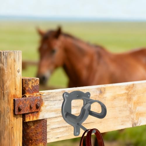 6 Counts Horse Bridle Rack Bracket Hooks, Metal Bridle Holder Wall Mount with Tubes and Screw for Tack Room Horse Barn Supplies, Silver