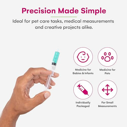 Care Touch Disposable Syringes Without Needle, Luer Slip, 5ml 100 Count - size: 5 ml