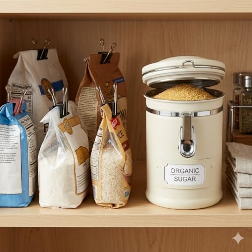 PRINCE G Airtight Coffee Canister with Scoop – Premium Stainless Steel Coffee Storage Container – Light Blocking Vacuum Seal – Keeps Coffee Beans Fresh – 9.1 oz – Beige, - color: Beige