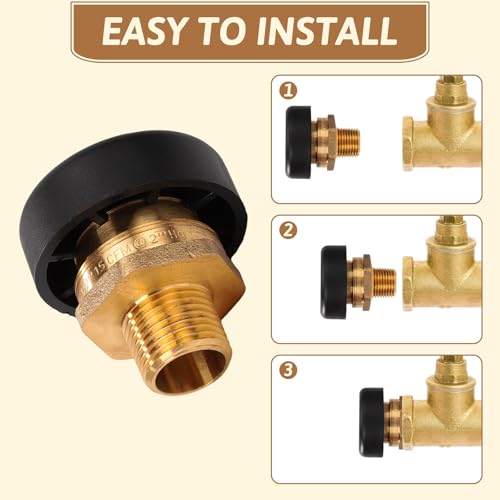 Vacuum Relief Valve 3/4 Inch Low Profile Water Service | for Water and Heater Tanks Brass Leak Proof