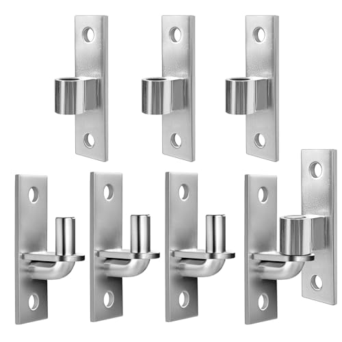 Wall Mount Gate Hinges with 5/8 Hinge Pin,Gate Hinges Heavy Duty for Farm Gates,Chain Link Fence Gate Hinge,Capacity up to 600lbs(Screws Not Included)- 4Pack (8pcs) - size: 4 Pack (8 pcs)