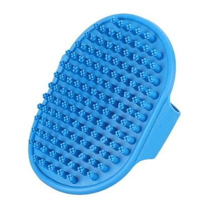 NVNAN Pet Shampoo Brush and Massage Bath Brush | Adjustable silicone shampoo brush for dogs and cats, ideal for bathing, shower scrubbing, massage, and loose hair removal - color: Blue-01